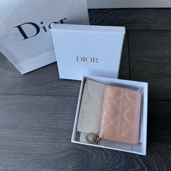 Dior Handbags - Lady Dior Pink Wallet with Card Holder